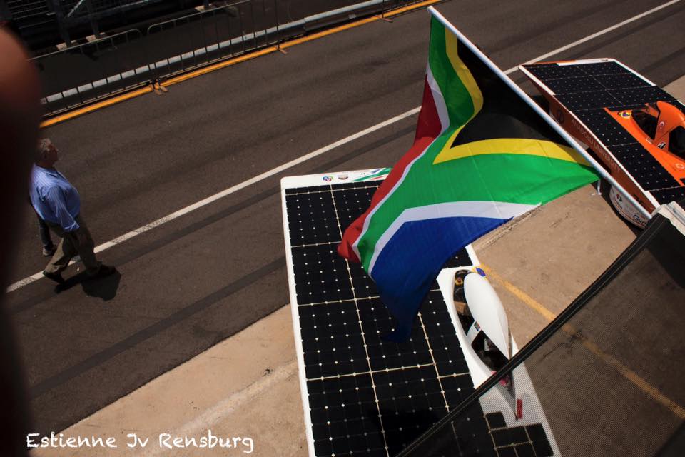 NWU Solar Car on the road